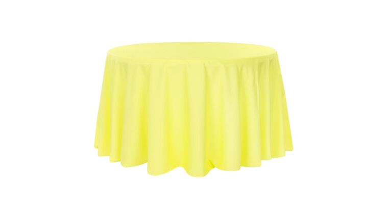 Polyester Round 132″ Tablecloth – Yellow | Rental Polyester Round 132″ Tablecloth – Yellow | Rental