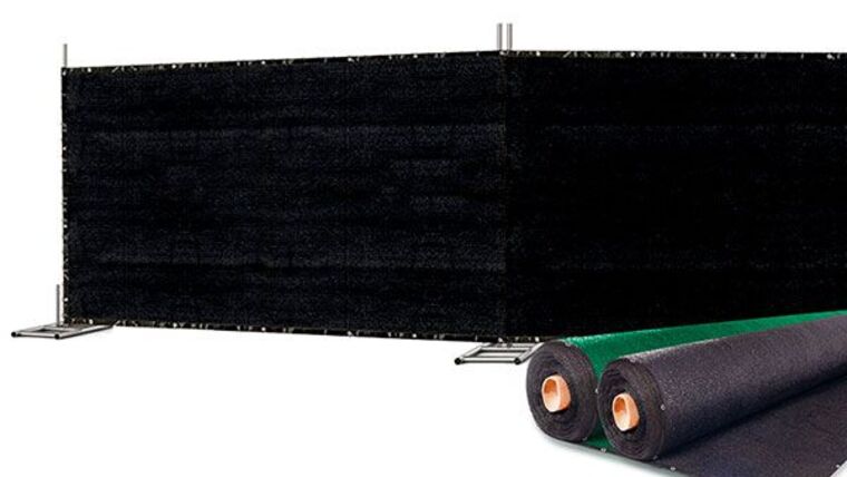 50′ x 5.8′ Privacy Wind Screen – Black | Rental 50′ x 5.8′ Privacy Wind Screen – Black | Rental