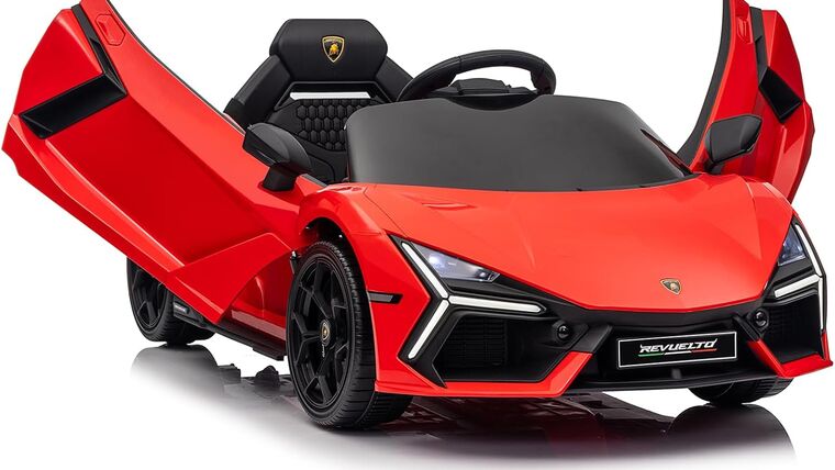 12V Licensed Lamborghini Revuelto Children’s Electric Vehicle, Power Wheels with Parent Remote Control, Kids’ Ride on Sports Car, Hydraulic Doors, LED Lights, MP3,USB, AUX, Bluetooth- Red | Rental 12V Licensed Lamborghini Revuelto Children’s Electric Vehicle, Power Wheels with Parent Remote Control, Kids’ Ride on Sports Car, Hydraulic Doors, LED Lights, MP3,USB, AUX, Bluetooth- Red | Rental