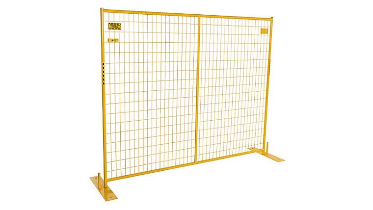 7.5' x 6'H Yellow Perimeter Patrol Temporary Fencing Panels | Rental