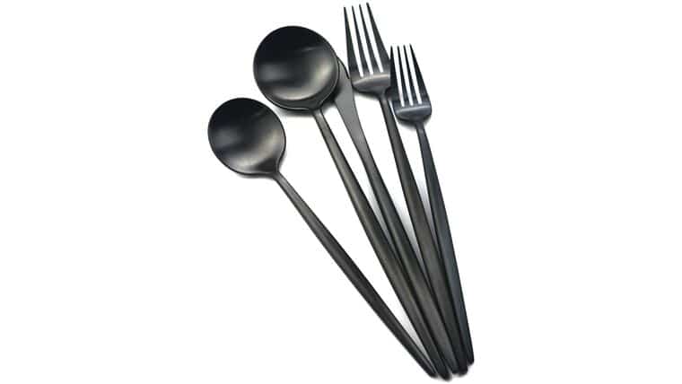 Modern Black Matte Soup Spoon | Rental
