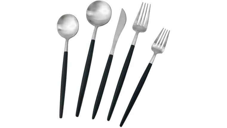 Modern Black/Silver Soup Spoon | Rental