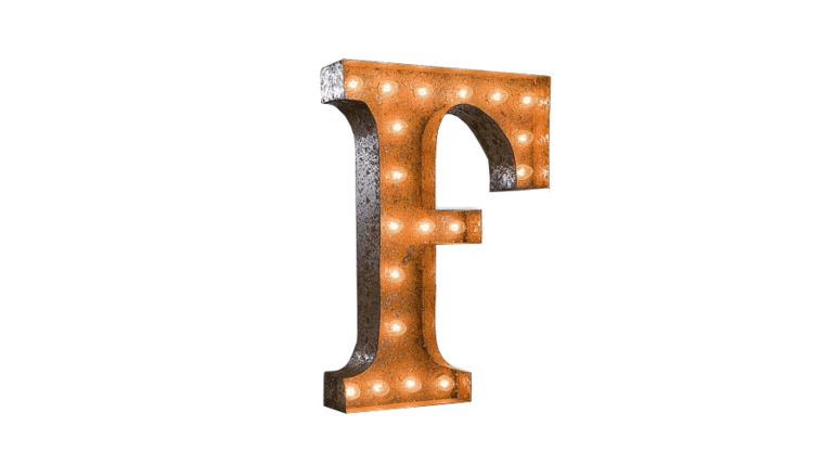 Vintage Marquee Letter | F | 36″ | Rental Vintage Marquee Letter | F | 36″ | Rental