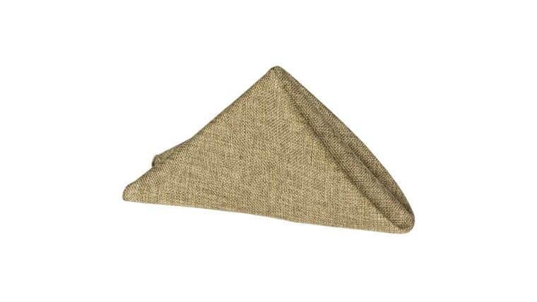 Faux Burlap Napkin 20"x20" - Natural Tan | Rental