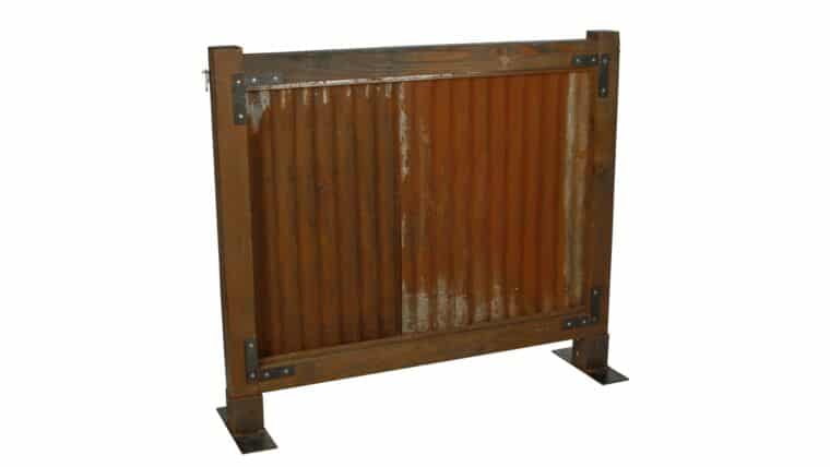 Barricade With Corrugated Metal 55″ X 48″ High | Rental