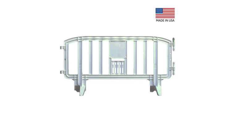 6.5 Ft. White Movit Interlocking Plastic Crowd Barricade | Rental