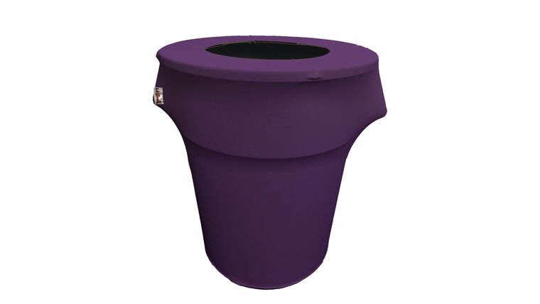Spandex Trash Can Cover for 44 Gallon – Purple | Rental Spandex Trash Can Cover for 44 Gallon – Purple | Rental