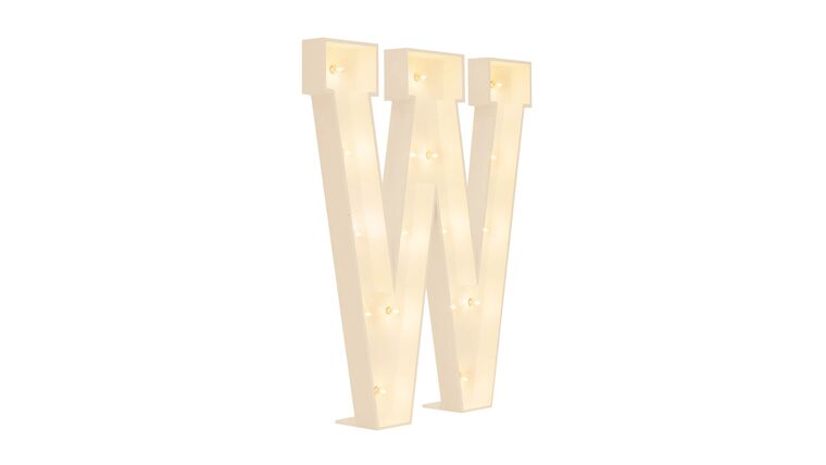 3′ Wood Marquee Letter – White – “W” | Rental 3′ Wood Marquee Letter – White – “W” | Rental