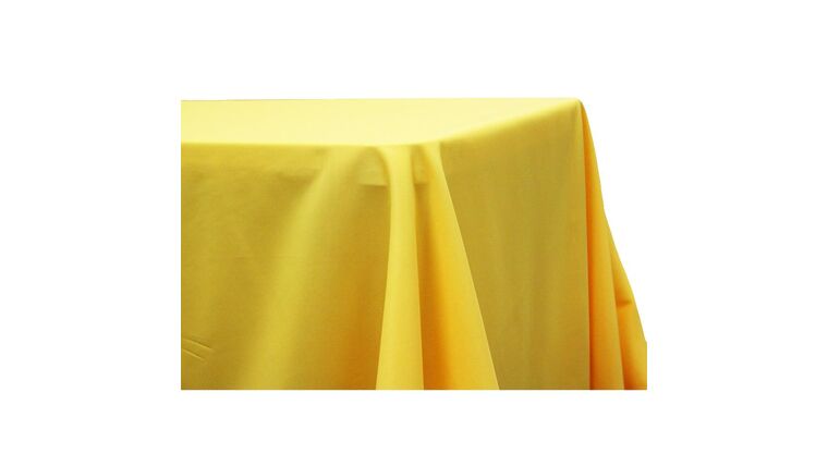 Polyester | 90″ x 132″ Canary Yellow Polyester Tablecloth | Rental