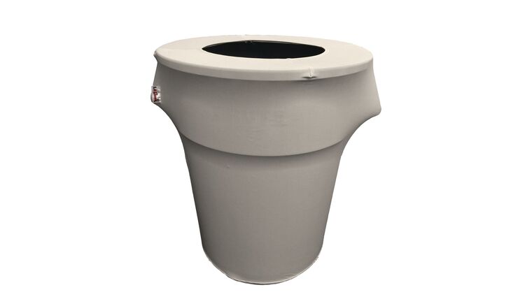 Spandex Trash Can Cover for 44 Gallon – Light Gray | Rental Spandex Trash Can Cover for 44 Gallon – Light Gray | Rental