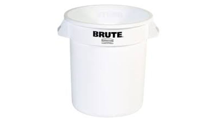 10 Gallon White Plastic Trash Can | Rental