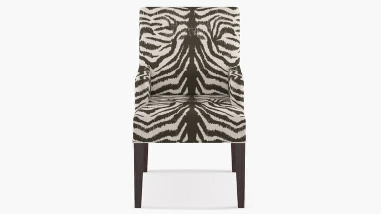 Accent Chair - Modern High-Back - Zebra | Rental