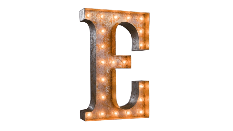 Vintage Marquee Letter – E | 36″ | Rental Vintage Marquee Letter – E | 36″ | Rental
