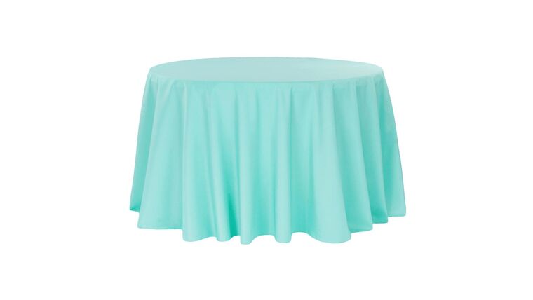 Polyester 120″ Round Tablecloth – Turquoise | Rental Polyester 120″ Round Tablecloth – Turquoise | Rental