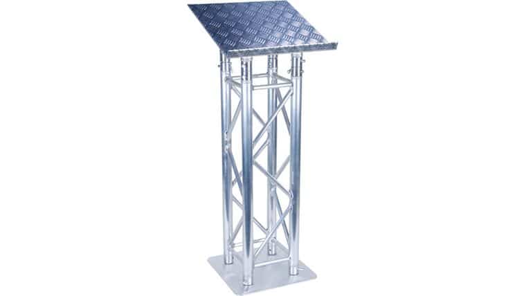Polished Aluminum Truss Podium | Rental