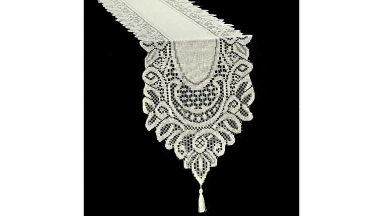 Crochet Lace Table Runner - Ivory | Rental