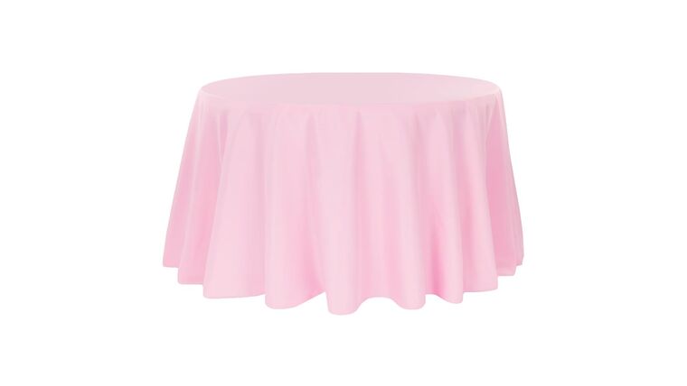 Polyester 120″ Round Tablecloth – Pink | Rental