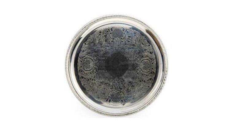 16" Round Gadroon Tray | Rental