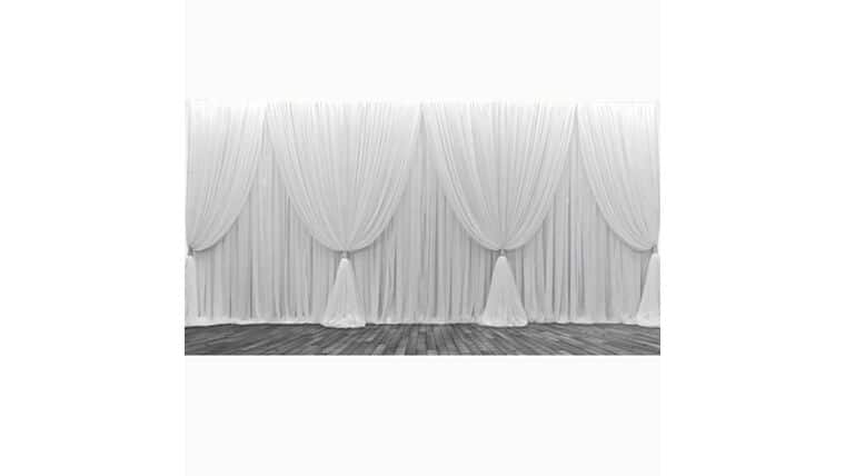 Drapery – Premium Up & Over 3 Panel Backdrop 7′ -12′ | Rental