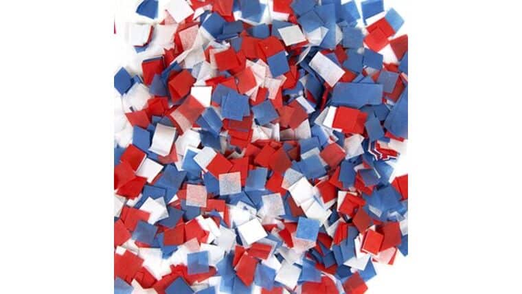 Red/White/Blue Snow Tissue Confetti Bulk Purchase (1lb) | Rental Red/White/Blue Snow Tissue Confetti Bulk Purchase (1lb) | Rental