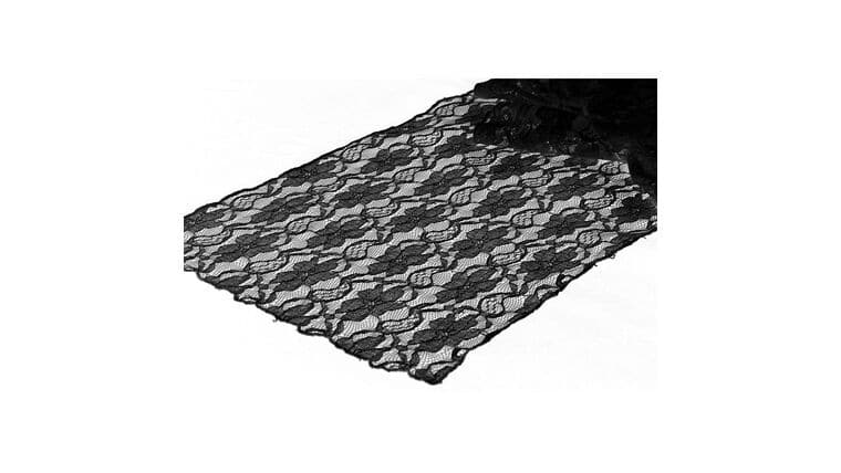 Lace Table Runner - Black | Rental