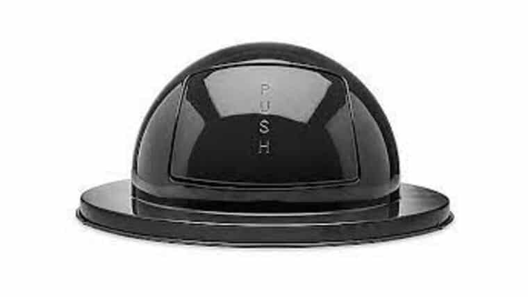 55 Gallon Brute Black Trash Can Steel Dome Lid | Rental