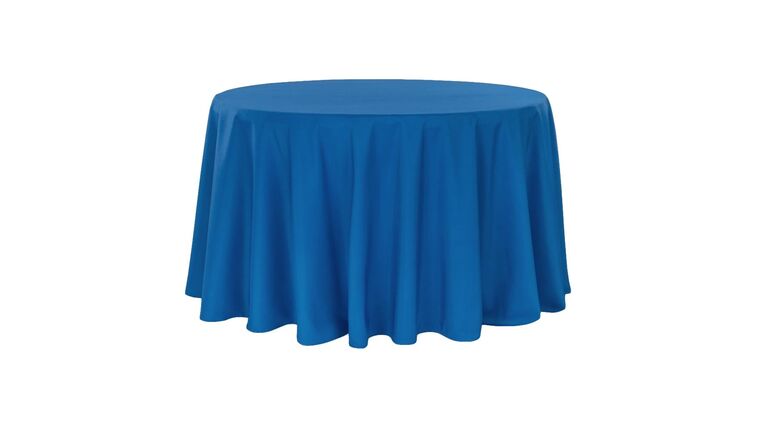 Polyester 120″ Round Tablecloth – Royal Blue | Rental