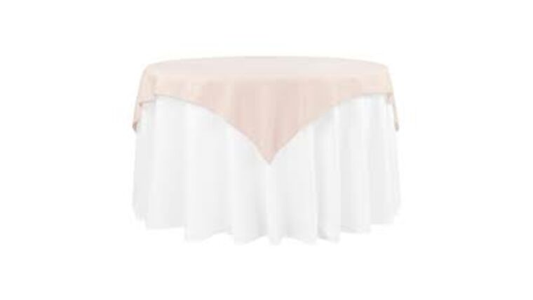 Polyester | Blush/Rose Gold | 54" Square Overlay/Tablecloth | Rental