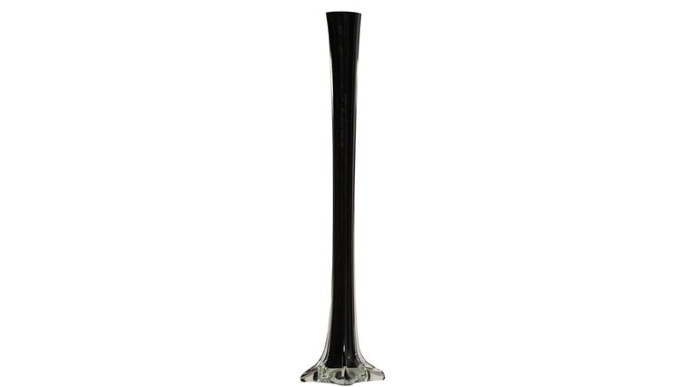 20" Black Glass Eiffel Tower Vase | Rental