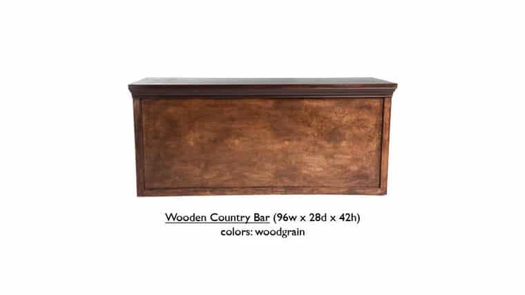 6’ Wooden Country Bar | Rental