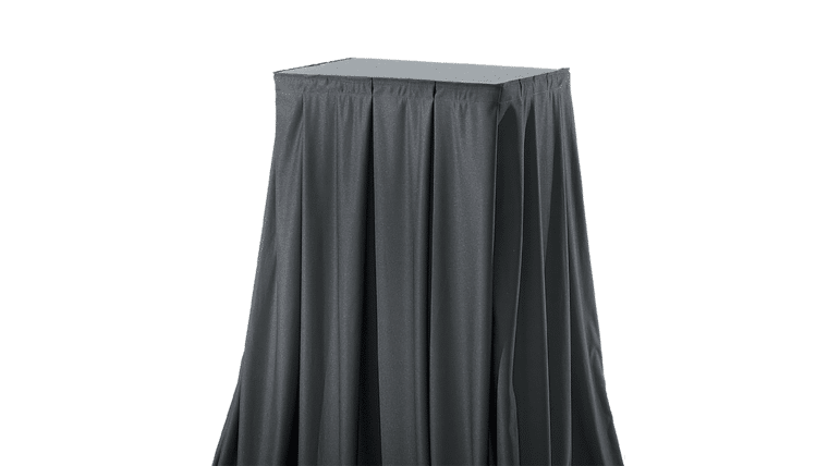 17″ x 25″ Poly-Sheen Skirt for Projector Stand, Black | Rental