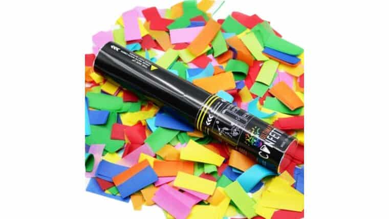 11″ Multicolor Metallic Confetti Single Use Cannon | Purchase 11″ Multicolor Metallic Confetti Single Use Cannon | Purchase
