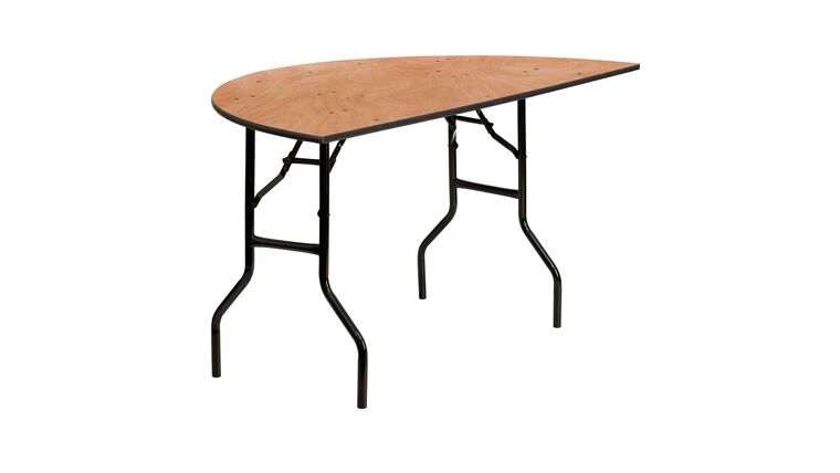 Banquet Table | Wood | Half Round | 60" | Rental