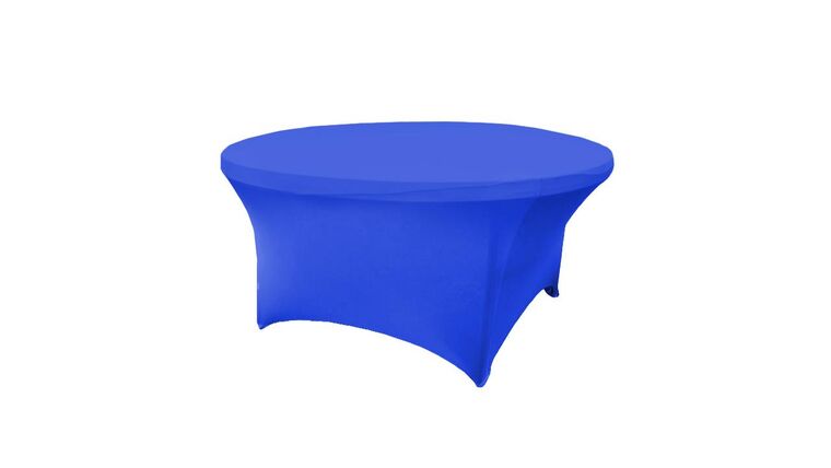 Spandex | Royal Blue | 4′ Round Tablecloth | Rental Spandex | Royal Blue | 4′ Round Tablecloth | Rental