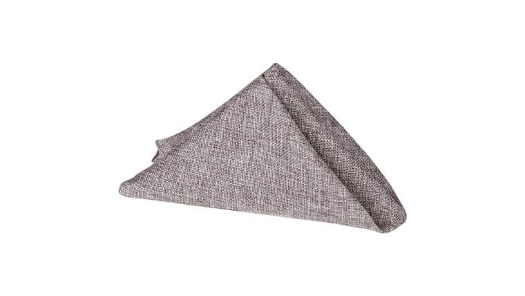 Faux Burlap Napkin 20"x20" - Grey | Rental