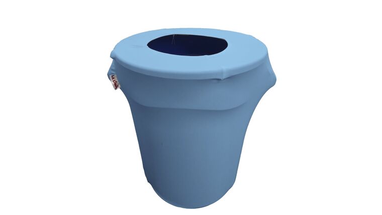 Spandex Trash Can Cover for 32-Gallon – Blue Light | Rental