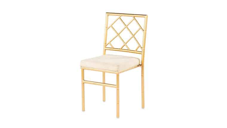 Chiavari Chair – Gold Diamond Back | Rental