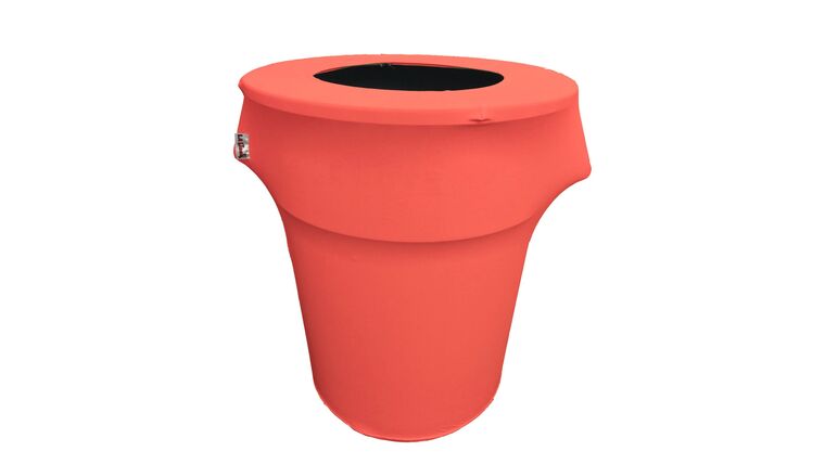 Spandex Trash Can Cover for 44 Gallon – Coral | Rental Spandex Trash Can Cover for 44 Gallon – Coral | Rental