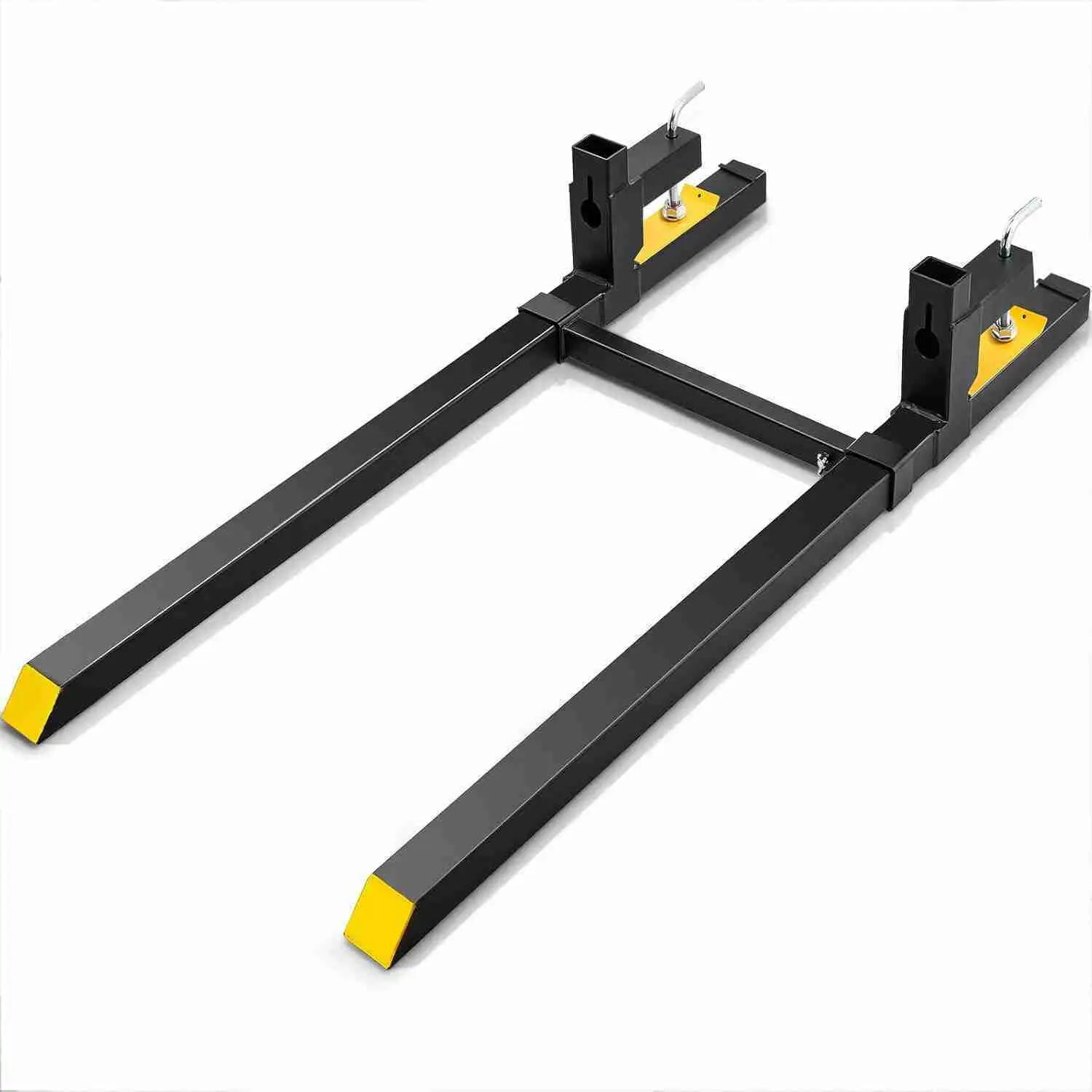VEVOR 60″ 2000lbs Heavy Duty Pallet Forks with Adjustable Stabilizer Bar for Loader Bucket Skid Steer Tractor, Black : Patio, Lawn & Garden | Rental