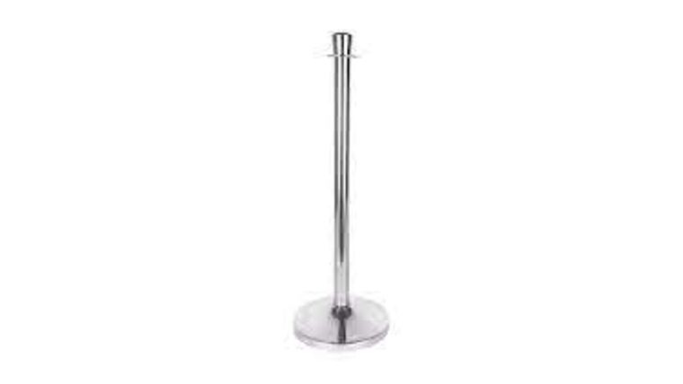 38″ Chrome Finish Metal Stanchion Post with Chrome Urn Top Kit | Rental 38″ Chrome Finish Metal Stanchion Post with Chrome Urn Top Kit | Rental