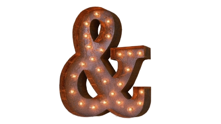 Vintage Marquee | Ampersand – & | 36″ | Rental Vintage Marquee | Ampersand – & | 36″ | Rental