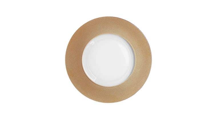 Cara Glass Charger Plate – Copper Rim | Rental Cara Glass Charger Plate – Copper Rim | Rental
