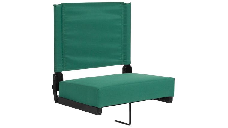 Bleacher Seat – Hunter Green Grandstand Comfort Seats by Flash with Ultra-Padded Seat | Rental
