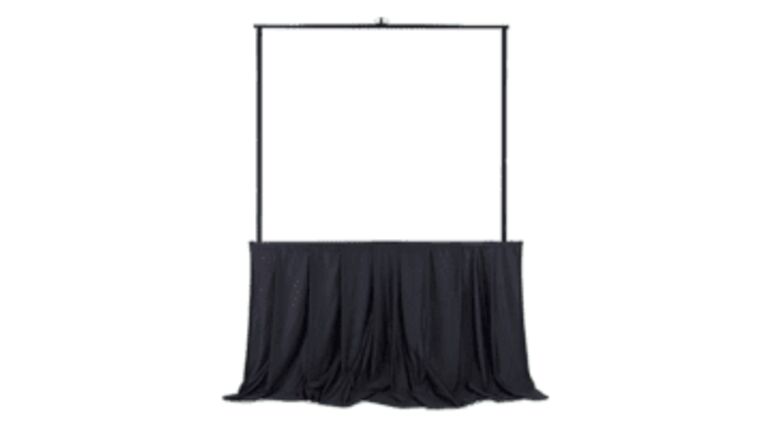 38″ x 63″ Tripod Screen Skirt – Black | Rental