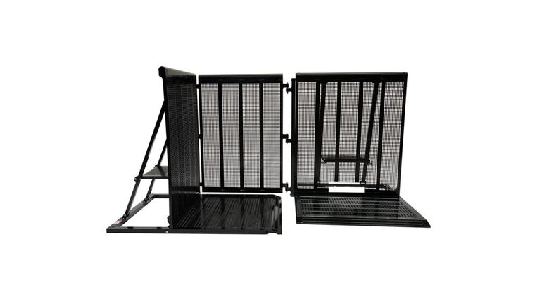 Versa Corner Metal Blow-Through Concert Crowd Barricade Rental – Black | Rental