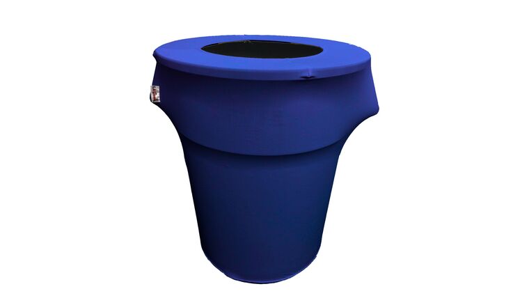 Spandex Trash Can Cover for 44 Gallon – Royal Blue | Rental Spandex Trash Can Cover for 44 Gallon – Royal Blue | Rental