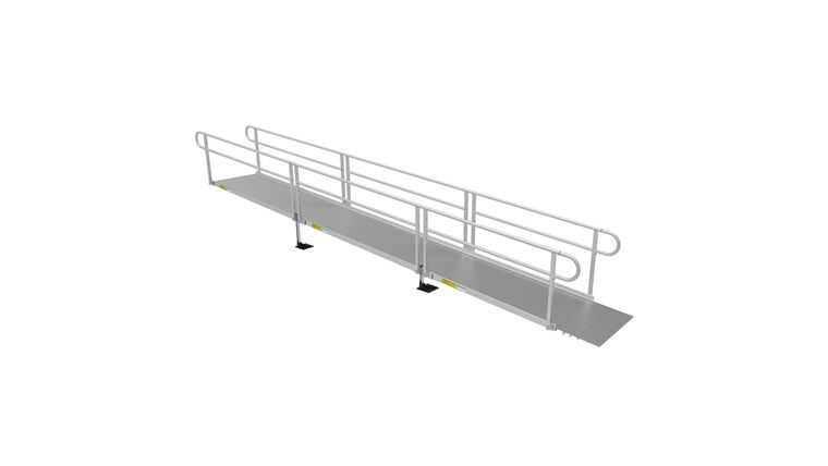 36′ L x 4′ W EZ-ACCESS® Modular Ramps with Picketed Handrails | Rental
