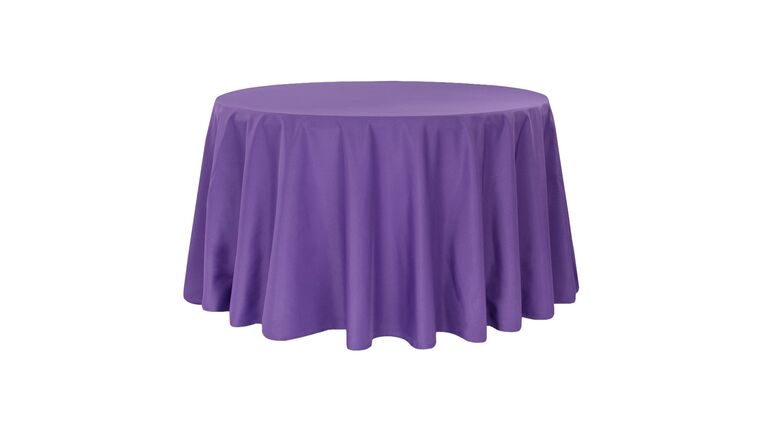 Polyester 108″ Round Tablecloth – Purple | Rental