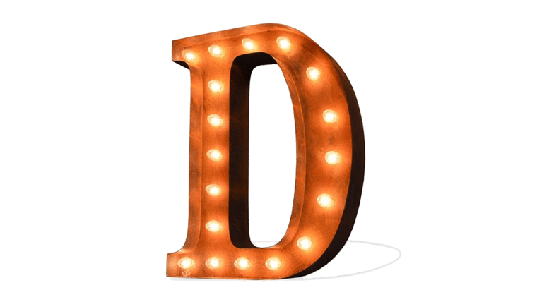 Vintage Marquee Letter | D | 36″ | Rental Vintage Marquee Letter | D | 36″ | Rental