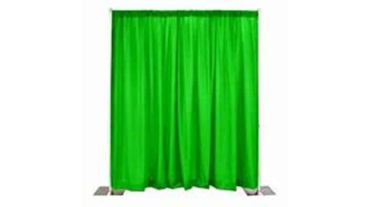 12' x 4' Lime Green Banjo Drape | Rental